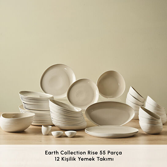 Karaca Earth Collection Rise 55 Parça 12 Kişilik Yemek Takımı