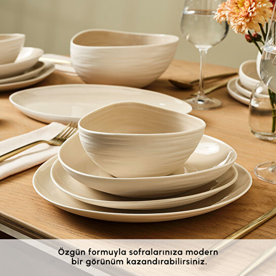 Karaca Earth Collection Rise 55 Parça 12 Kişilik Yemek Takımı