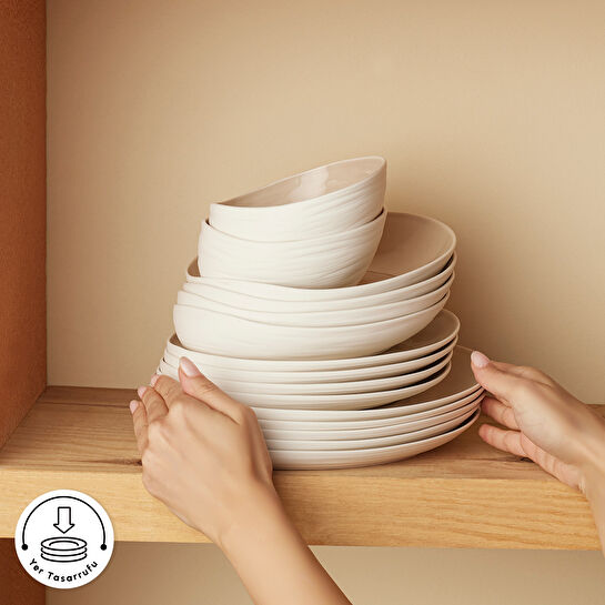 Karaca Earth Collection Rise 55 Parça 12 Kişilik Yemek Takımı