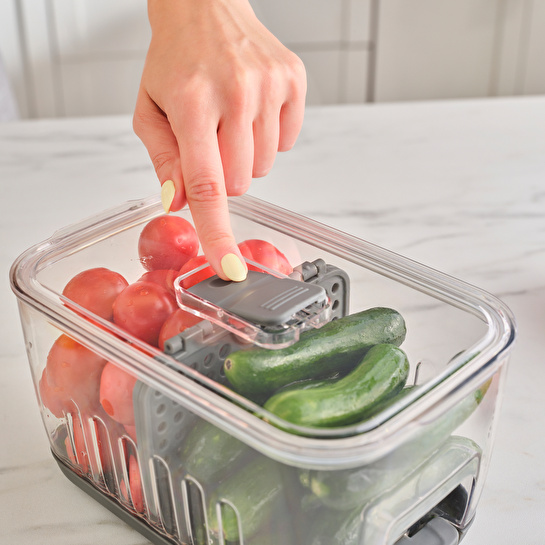 Karaca Citrina Saklama Kabı Antrasit Medium 2200 ml