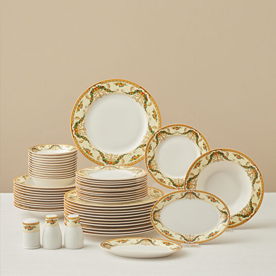 Karaca Forever Bone Orlando 53 Parça 12 Kişilik Yemek Takımı