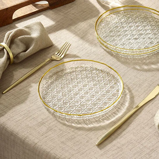 Karaca Hazeran 6 Parça Cam Pasta Seti