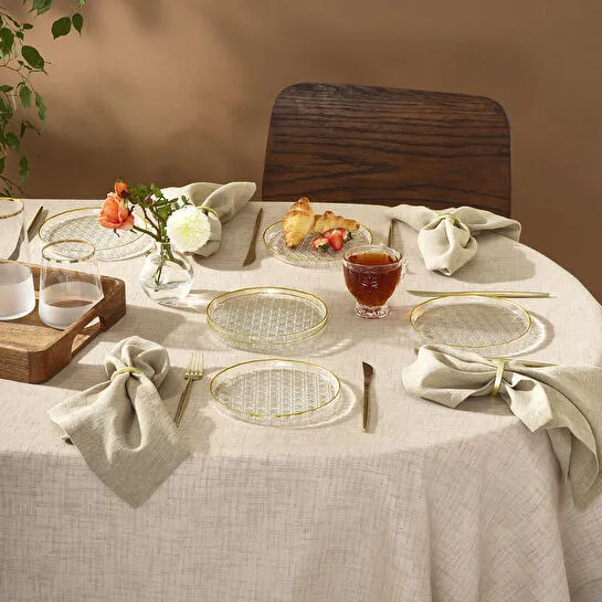 Karaca Hazeran 6 Parça Cam Pasta Seti