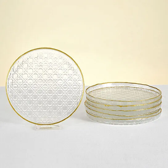 Karaca Hazeran 6 Parça Cam Pasta Seti