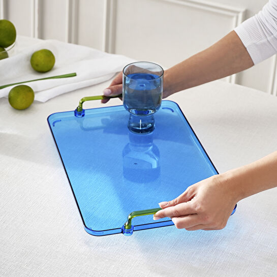 Karaca Claro Dikdörtgen Tepsi Mavi 38 cm