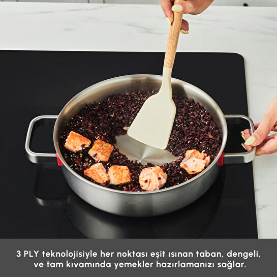 Karaca Powersteel 316+ 3Ply Artemis İndüksiyon Tabanlı 8 Parça Çelik Tencere Seti