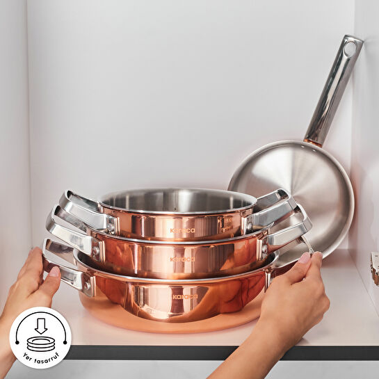 Karaca Power Steel 316+ 3Ply Galileo 8 Parça Çelik Tencere Seti