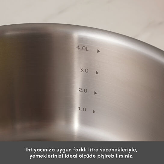 Karaca Power Steel 316+ 3Ply Voyager İndüksiyon Tabanlı 8 Parça Çelik Tencere Seti