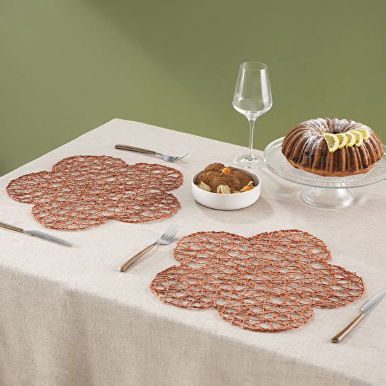 Karaca Home Daisy Amerikan Servisi 2'li Set Turuncu