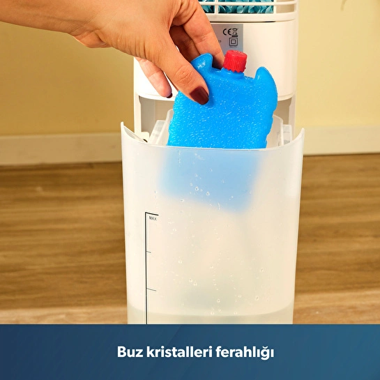 Homend Fanomen 9011H Uzaktan Kumandalı Soğuk Su ve Buz Hazneli Kule Tipi Vantilatör 60W