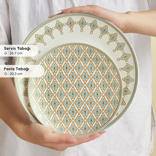 Karaca Forever Bone Dorothy 53 Parça 12 Kişilik Yemek Takımı