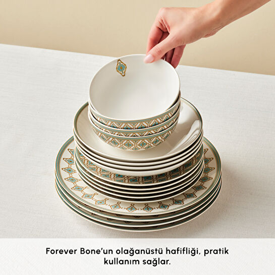 Karaca Forever Bone Dorothy 53 Parça 12 Kişilik Yemek Takımı