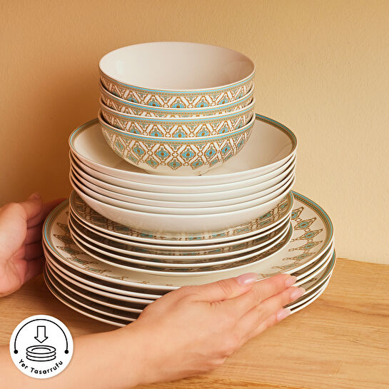 Karaca Forever Bone Dorothy 53 Parça 12 Kişilik Yemek Takımı