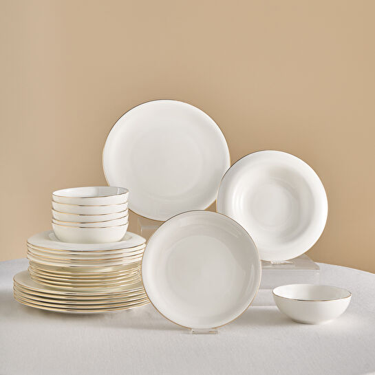 Karaca Stream Bone Pavli 24 Parça 6 Kişilik Yemek Takımı