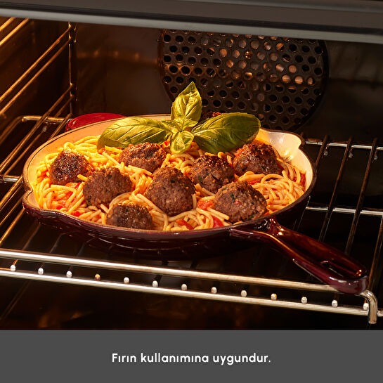 Karaca Heritage Demir Döküm Emayeli Tava Kırmızı 26 cm