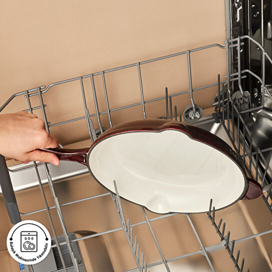 Karaca Heritage Demir Döküm Emayeli Tava Kırmızı 26 cm