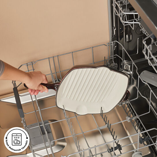 Karaca Heritage Demir Döküm Emayeli Grill Tava 28 cm Kırmızı