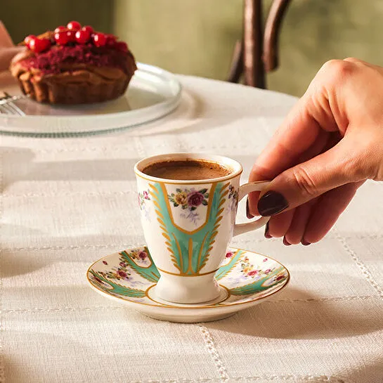 Karaca Dila 6 Kişilik Kahve Fincan Takımı 80 ml