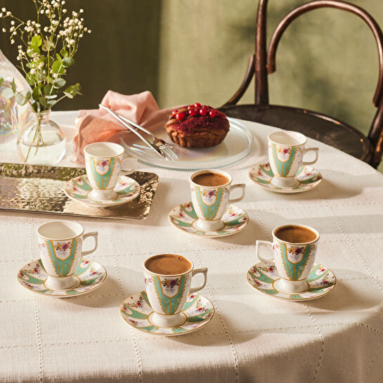 Karaca Dila 6 Kişilik Kahve Fincan Takımı 80 ml