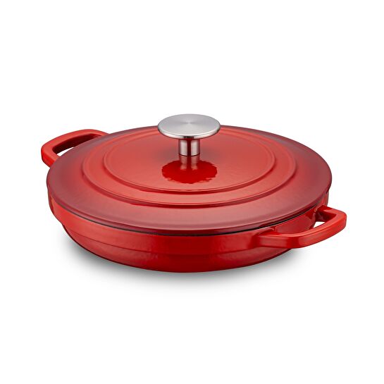 Emsan Fortino Cast Döküm Tencere Seti Kırmızı 4 Parça 22 cm