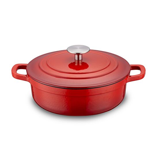 Emsan Fortino Cast Döküm Tencere Seti Kırmızı 4 Parça 22 cm