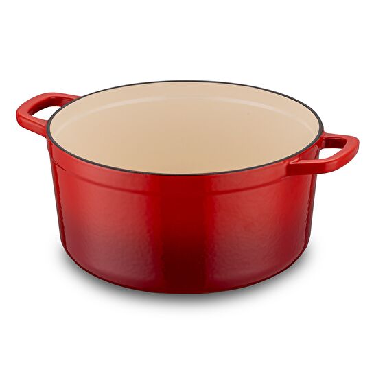 Emsan Fortino Cast Döküm Tencere Seti Kırmızı 4 Parça 22 cm