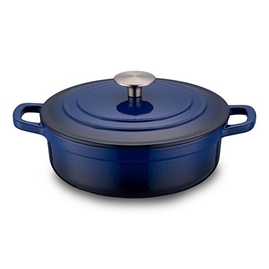 Emsan Fortino Cast Döküm Tencere Seti Lacivert 4 Parça 22 cm