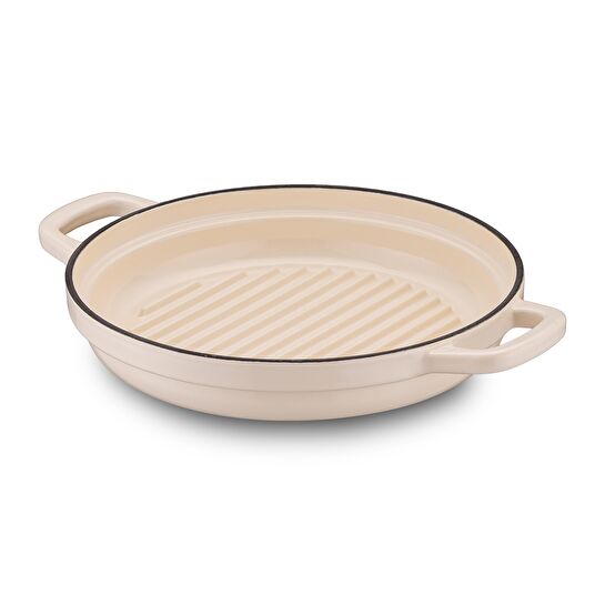 Emsan Fortino Cast Döküm Tencere Seti Krem 4 Parça 22 cm