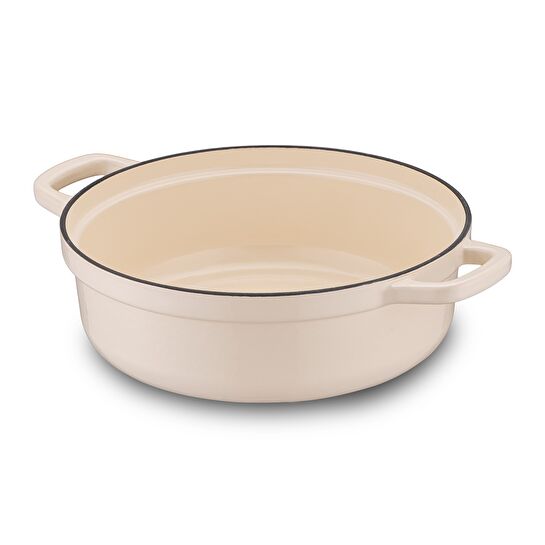 Emsan Fortino Cast Döküm Tencere Seti Krem 4 Parça 22 cm