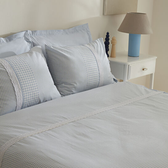 Karaca Home Luisa %100 Pamuk Çift Kişilik Nevresim Takımı Mavi