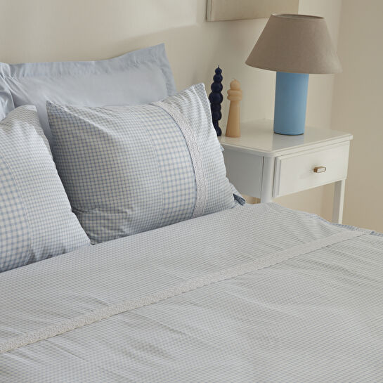 Karaca Home Luisa %100 Pamuk Çift Kişilik Nevresim Takımı Mavi