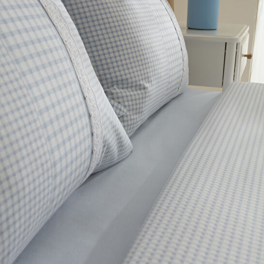 Karaca Home Luisa %100 Pamuk Çift Kişilik Nevresim Takımı Mavi