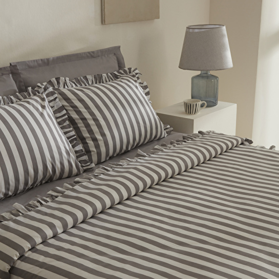 Karaca Home Ripple Tek Kişilik Nevresim Takımı Gri