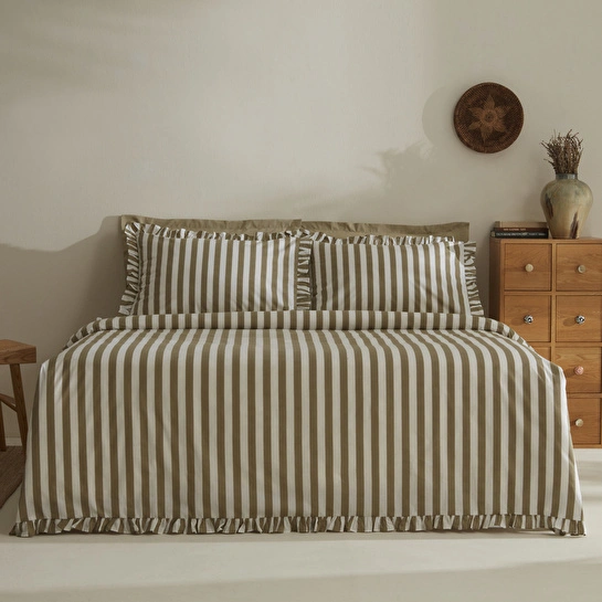 Karaca Home Ripple Çift Kişilik Nevresim Takımı Yeşil