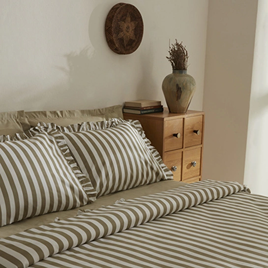 Karaca Home Ripple Çift Kişilik Nevresim Takımı Yeşil