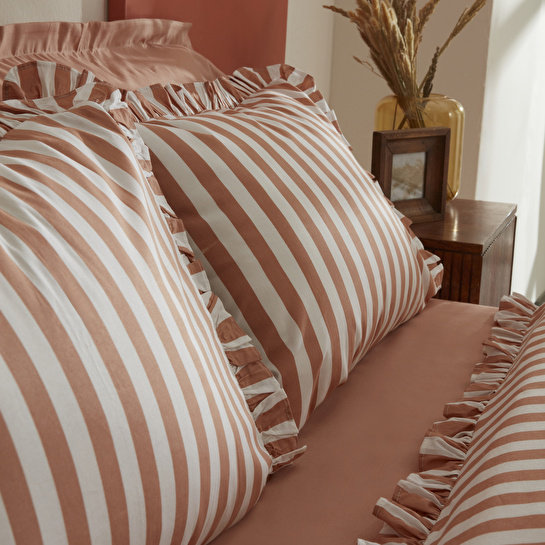 Karaca Home Ripple Çift Kişilik Nevresim Takımı Turuncu