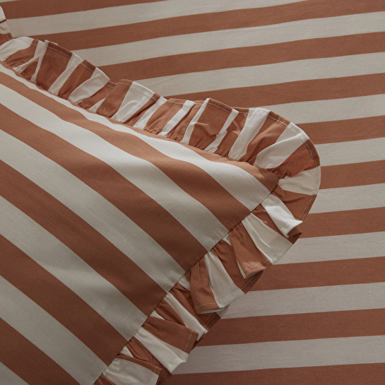 Karaca Home Ripple Çift Kişilik Nevresim Takımı Turuncu