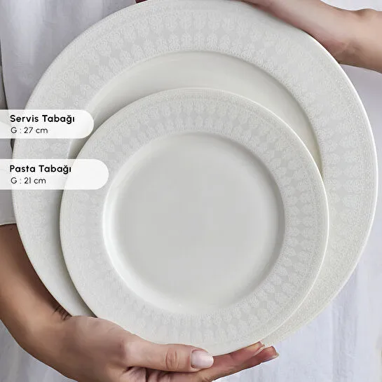 Karaca Forever Bone Fordelia 24 Parça 6 Kişilik Yemek Takımı