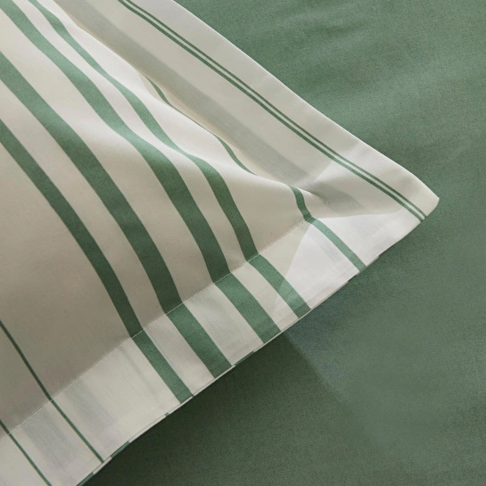 Karaca Home Cool Stripe Çift Kişilik Nevresim Takımı Yeşil