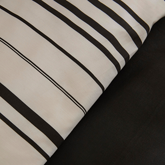 Karaca Home Cool Stripe Çift Kişilik Nevresim Takımı Siyah