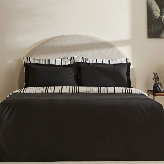 Karaca Home Cool Stripe Çift Kişilik Nevresim Takımı Siyah