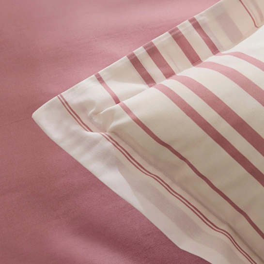 Karaca Home Cool Stripe Çift Kişilik Nevresim Takımı Gül Kurusu