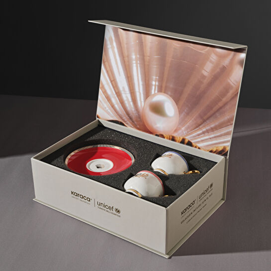 Karaca Unicef Şahika Ercümen 2 Kişilik Kahve Fincan Takımı 90 ml