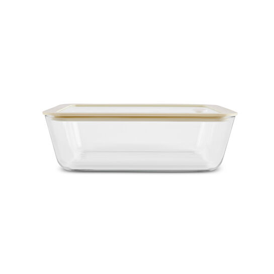 Karaca Luna Cam Saklama Kabı Krem 1400 ml