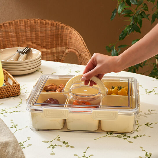 Karaca Suzi 6 Bölmeli Taşınabilir Saklama Kabı