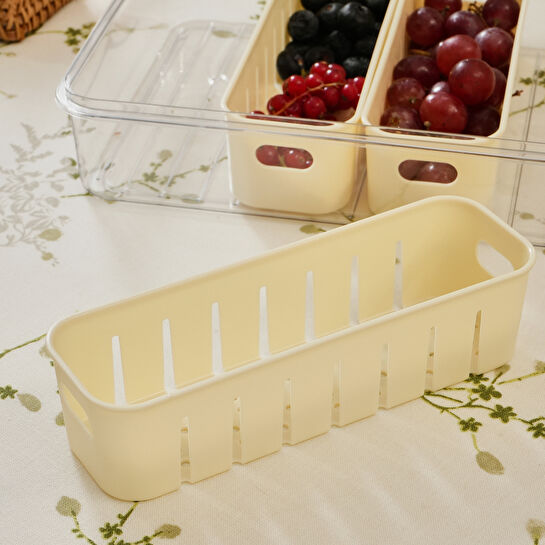 Karaca Suzi 4 Dik Bölmeli Taşınabilir Dikdörtgen Saklama Kabı