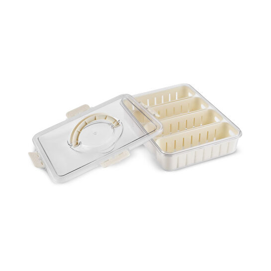 Karaca Suzi 4 Dik Bölmeli Taşınabilir Dikdörtgen Saklama Kabı