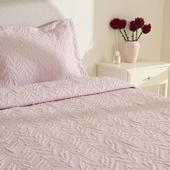 Karaca Home Hollie Çift Kişilik Yatak Örtüsü Pudra