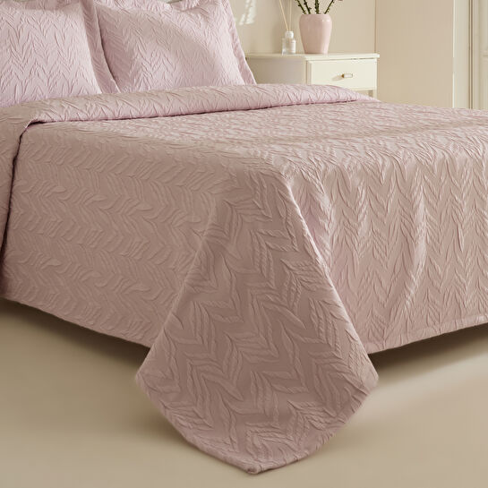 Karaca Home Hollie Çift Kişilik Yatak Örtüsü Pudra