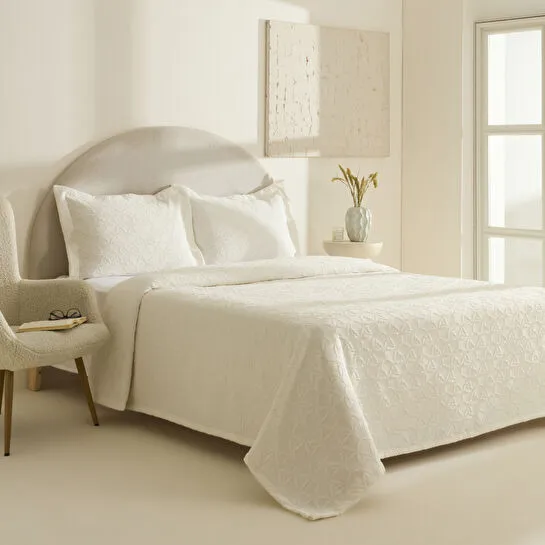 Karaca Home Hempton Çift Kişilik Yatak Örtüsü Ekru